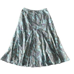 Chadwick’s Y2K boho paisley skirt Phoebe Buffay style